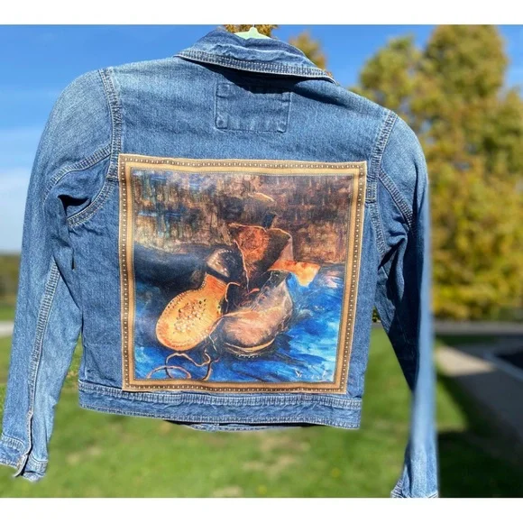 One-of-a-Kind Upcycled Denim Jacket Vincent Van Gogh